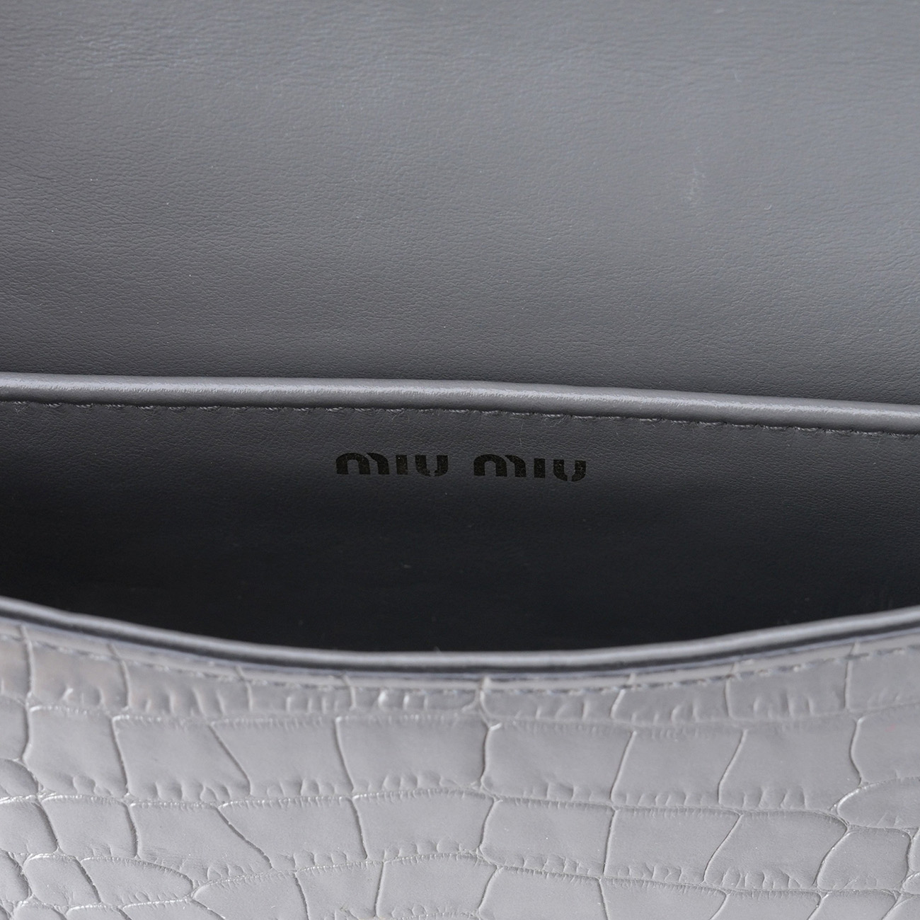 MIU MIU(USED)미우미우 5BH148 크록스타일 체인숄더백